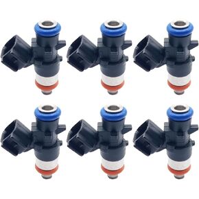 6Pcs Fuel Injector 4 Holes Compatible with 2014-2017 Jeep Cherokee 3.2L V6 Replaces for 0280158313 04627794AA