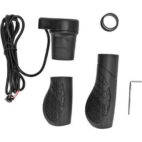 VBESTLIFE E Bike Twist Throttle, 76X SM Plug Left Hand Speed Governor Handlebar Twist Throttle Grip for Electric Bike Scooter Modification