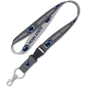 NCAA Penn State University Nittany Lions Premium Lanyard Key Chain, Charcoal Edition