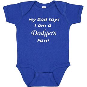 Cute My Dad Says I am a Baseball Fan Baby Bodysuit