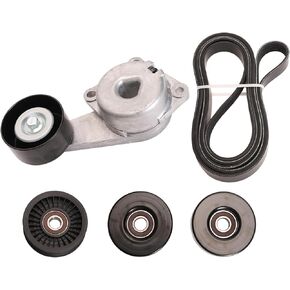 38274 Drive Belt Component Kit Fit for Ford Expedition 5.4L 09-14, Fit for Explorer 4.6L 07-10, Fit for F-150 4.6L/5.4L 05-06 09-10, Fit for Mountaineer 09-10, OE# 89263 38001 36157 6PK2605