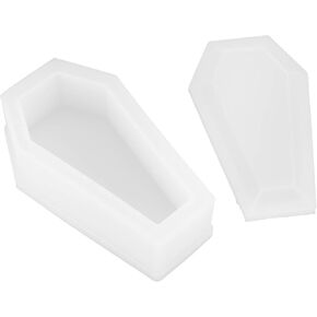 Resin Coffin Moulds, Silicone Mould Coffin Storage Box Mould Resin Silicone Molds Set for DIY Craft Jewelry Halloween