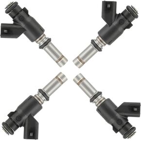 4Pcs Fuel Injectors ANGLEWIDE FJ1043 Fuel Injectors Set fit for 2009-2011 for Chevrolet for Aveo 1.6L, 2005 2009-2011 for Chevrolet for Aveo5 1.6L, 2000 for Hyundai for Accent 1.5L, 4 Holes