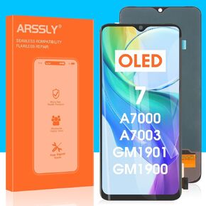 AMOLED Screen Replacement for OnePlus 7,LCD Display Touch Screen Digitizer Full Assembly Repair Tools for A7000, A7003,GM1901,GM1900,GM1905(Black,6.36 inch)