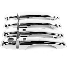 Linskip Door Handle Covers Trim Compatible with Chrysler 300 2011-2023 for Chrysler 300 Door Handle Protector Exterior Accessories(Chrome)