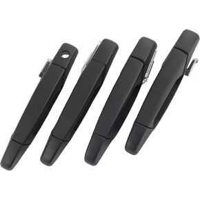 Exterior Door Handle Set, Front Rear Driver & Passenger Side Compatible with 2007-2013 Chevy Avalanche Silverado Suburban Tahoe GMC Sierra Yukon Replace# 20828258, 22738721, 4Pcs, Black