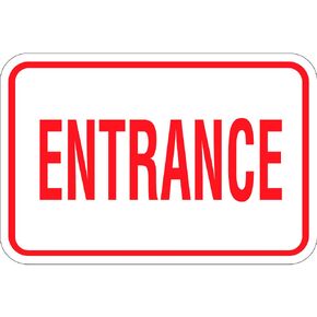 Entrance Sign OSHA Metal Aluminum Sign 10 in x 14 in