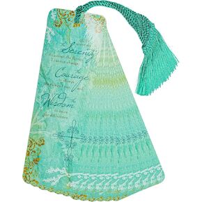 Dicksons Serenity Prayer Aqua Blue 6 x 2 Cardstock Tassel Bookmarks Pack of 12 in Kuwait
