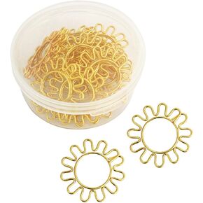 Sunflower Shape Paper Clip yyangz 20PCS Cute Sunflower Bookmark Marking Document Organizing Clip