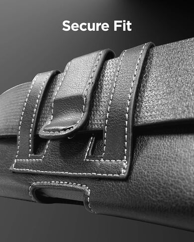 Encased Small Phone Pouch for iPhone 12/13 Mini Belt Clip Holder - Durable PU Leather (Case Free/Thin Case) in Saudi Arabia