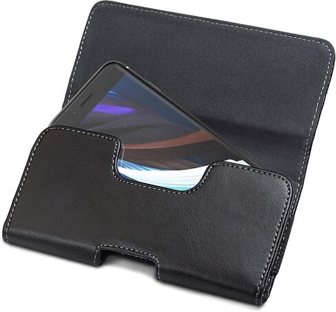 Encased Small Phone Pouch for iPhone 12/13 Mini Belt Clip Holder - Durable PU Leather (Case Free/Thin Case) in Saudi Arabia