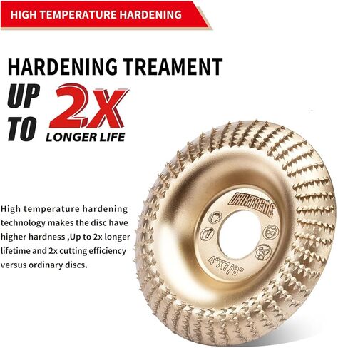 4Pcs 4 Inch HIGH TEMPERATURE HARDENING Wood Carving Disc Grinding Wheel Set Wood Shaping Wheel Wood Grinding Shaping Disc for Angle Grinder with 7/8" -5/8" Arbor in Saudi Arabia