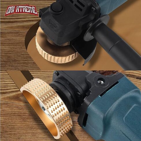 4Pcs 4 Inch HIGH TEMPERATURE HARDENING Wood Carving Disc Grinding Wheel Set Wood Shaping Wheel Wood Grinding Shaping Disc for Angle Grinder with 7/8" -5/8" Arbor in Saudi Arabia