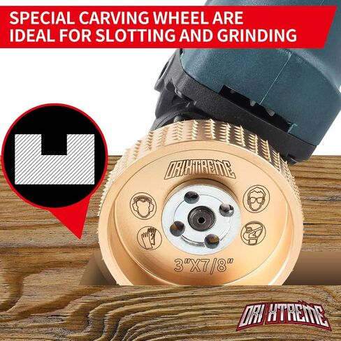 4Pcs 4 Inch HIGH TEMPERATURE HARDENING Wood Carving Disc Grinding Wheel Set Wood Shaping Wheel Wood Grinding Shaping Disc for Angle Grinder with 7/8" -5/8" Arbor in Saudi Arabia