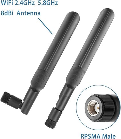 4PCS Dual Band WiFi Antenna 2.4GHz 5GHz 5.8GHz Antenna RP-SMA Male Antenna 8dBi 15cm/6in for Wireless Router Wireless LAN Card USB Adapter in Saudi Arabia
