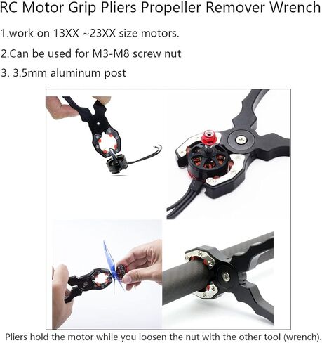 RC موتور قبضة كماشة المروحة مزيل الإفراج السريع أداة مفتاح الربط ل DJI فانتوم 3 13XX-23XX سلسلة المحركات in Kuwait