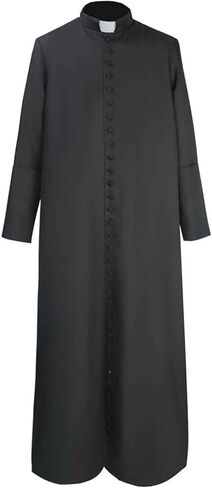 Men's Clergy Robes Priest Robe with 33 Button Cassocks Priest Pastor Robes Preacher Christian Costume in Saudi Arabia