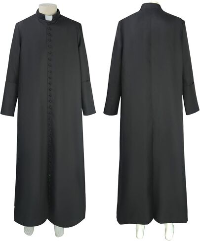 Men's Clergy Robes Priest Robe with 33 Button Cassocks Priest Pastor Robes Preacher Christian Costume in Saudi Arabia