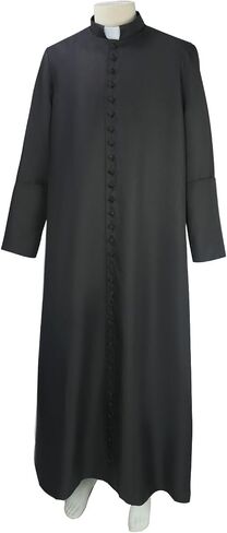 Men's Clergy Robes Priest Robe with 33 Button Cassocks Priest Pastor Robes Preacher Christian Costume in Saudi Arabia