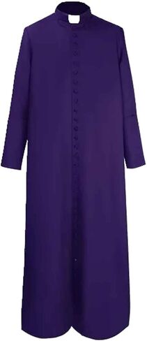 Men's Clergy Robes Priest Robe with 33 Button Cassocks Priest Pastor Robes Preacher Christian Costume in Saudi Arabia