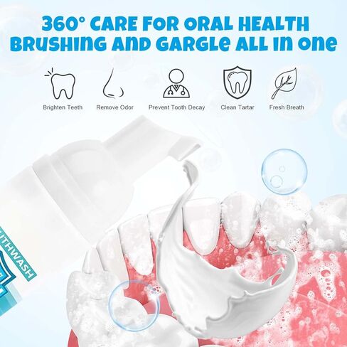 (50ML*2 PCS) Mouthwash Foam,Teeth Mouthwash Whitening Toothpaste Foam,Ultra-fine Mousse Foam Whitening Products,Deep Cleaning Toothpaste,Teeth Whitening Foam for White Teeth & Fresh Breath in Kuwait