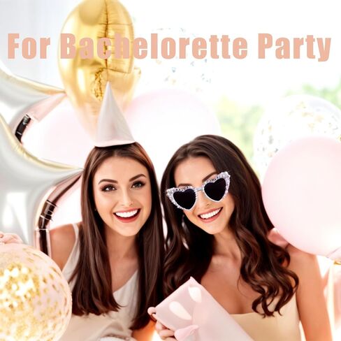 Bride Sunglasses For Bachelorette Party，Bachelorette Sunglasses，White Bride Heart Sunglasses For Women，Bride To Be Sunglasses For Wedding Gift in Saudi Arabia