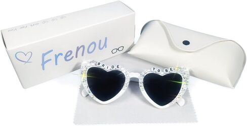Bride Sunglasses For Bachelorette Party，Bachelorette Sunglasses，White Bride Heart Sunglasses For Women，Bride To Be Sunglasses For Wedding Gift in Saudi Arabia
