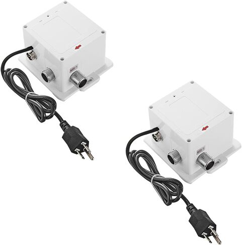 Automatic Sensor Control Box Dual Powered for Bathroom Sink Faucet Touchless Temperature Commercial Deck Mount Solid Brass Motion Activated Bath Tub Lavatory Basin Vanity Fauce Mixer Tap Touch-Free in Saudi Arabia