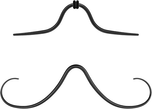 BodyAce 14G 16G Mustache Septum Ring, 316L Surgical Steel Nose Rings for Men Women, 2Pcs Funny Mustache Hanger Piercing Nose Jewelry Black Gold Silver in Saudi Arabia