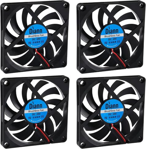 DIANN 4 قطعة 8010 طابعة ثلاثية الأبعاد تيار مستمر 24 فولت منفاخ بدون فرشاة مروحة تبريد توربينات توربو 8010 كم تحمل مروحة تبريد بدون فرش in Saudi Arabia