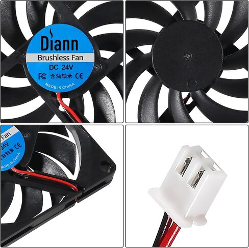 DIANN 4 قطعة 8010 طابعة ثلاثية الأبعاد تيار مستمر 24 فولت منفاخ بدون فرشاة مروحة تبريد توربينات توربو 8010 كم تحمل مروحة تبريد بدون فرش in Saudi Arabia