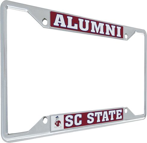 إطار لوحة ترخيص معدني من Desert Cactus South Carolina State University SCSU Bulldogs للجزء الأمامي أو الخلفي من السيارة مرخص رسميًا (الخريجين) in Saudi Arabia