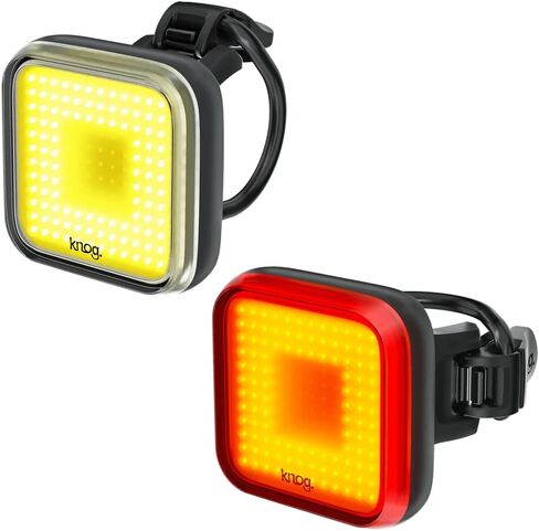 Knog Blinder Twinpack Square Front and Rear Light Kit Adult Unisex, Black, One Size in Saudi Arabia
