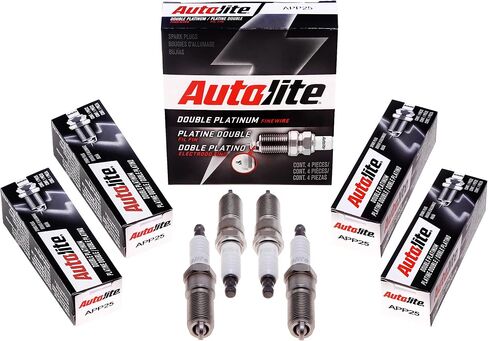 Autolite APP25 شمعات الإشعال البديلة للسيارات البلاتينية المزدوجة (4 عبوات) in Kuwait