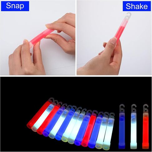 120 Pcs 4'' 4th of July Glow Sticks Bulk Red White and Blue Glow Sticks Independence Day Glow Sticks Bulk for Patriotic Events Parades Festivals Raves Birthday Wedding Party Supplies in Saudi Arabia