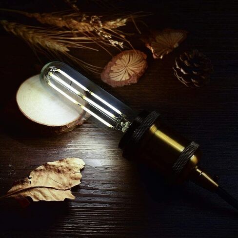 مصابيح T10 LED ضوء النهار الأبيض 4000K LED لمبات إضاءة إديسون أنبوبية 6 وات لمبات أنبوبية قابلة للتعتيم 60 وات مكافئة، لمبة المصباح الأساسية E26 لخزانة عرض الخزانة وما إلى ذلك، 6 عبوات. مصابيح نهاية، حزمة من 6 in Kuwait