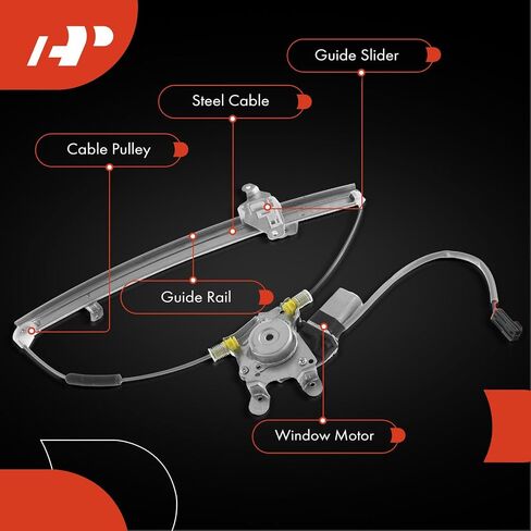 A-Premium Power Window Regulator with Motor Compatible with Nissan Altima 1993-1997 Front Left Driver Side in Saudi Arabia