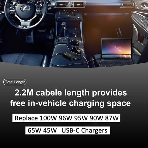 100 واط USB-C شاحن سيارة لديل الدقة 3480 3580 3581 5480 5680 ديل خط العرض 9440 7640 7440 7340 5540 5440 ديل 14 5430 7430 16 5630 7630 ديل XPS 9730 9530 5340 محول تيار مستمر in Kuwait