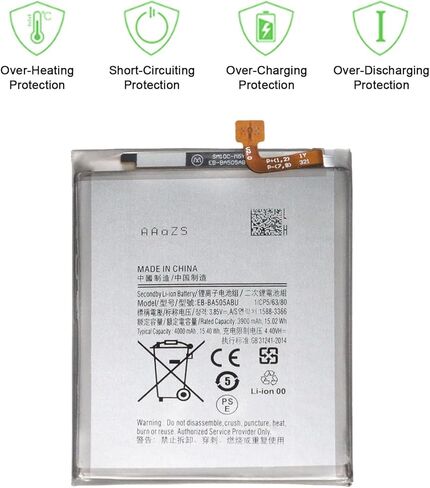 بطارية WUHAO EB-BA505ABU لجهاز Galaxy A50 SM-A505U Samsung SM-A505U1 SM-A505F بطارية بديلة EB-BA505ABN مع مجموعة أدوات إصلاح الشريط اللاصق in Saudi Arabia
