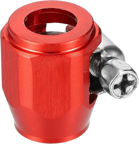 X AUTOHAUX 5 Pcs AN4 Hex Car Hose Finisher Flexible Pipe Clamp with Screw Red in Saudi Arabia