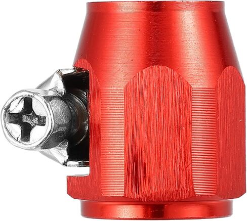 X AUTOHAUX 5 Pcs AN4 Hex Car Hose Finisher Flexible Pipe Clamp with Screw Red in Saudi Arabia