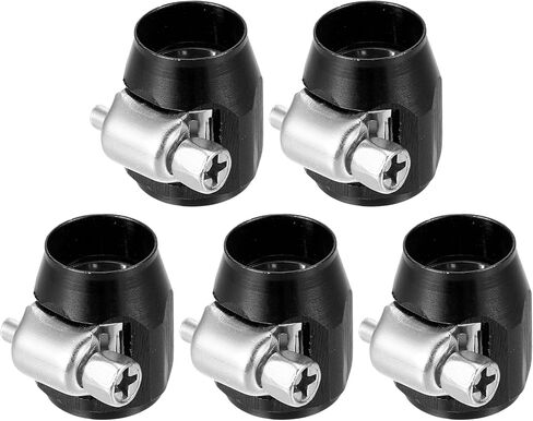 X AUTOHAUX 5 Pcs AN4 Hex Car Hose Finisher Flexible Pipe Clamp with Screw Red in Saudi Arabia