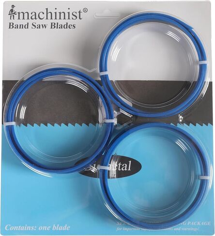 Imachinist S44781224 ثنائي المعدن بطول 44-7/8 بوصة، وعرض 1/2 بوصة، وسمك 0.025 بوصة، شفرات منشار حزامي محمولة، 3 عبوات (24TPI) in Kuwait