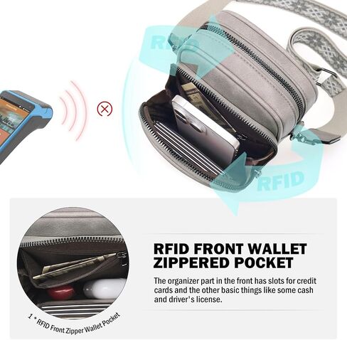Small Crossbody Bags for Women Trendy,Vegan Leather Cell Phone Purse Crossbody Handbag Purse with Built in Wallet in Saudi Arabia