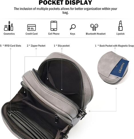 Small Crossbody Bags for Women Trendy,Vegan Leather Cell Phone Purse Crossbody Handbag Purse with Built in Wallet in Saudi Arabia