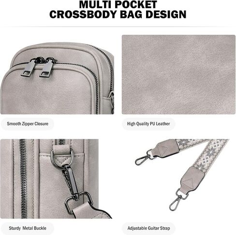 Small Crossbody Bags for Women Trendy,Vegan Leather Cell Phone Purse Crossbody Handbag Purse with Built in Wallet in Saudi Arabia
