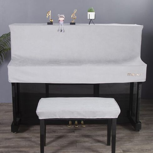 Protect Your Piano with High-Quality Mooson Upright Piano Cover - Piano Keyboard Cover, Piano Cover Cloth, Piano Dust Cover All Included! (Blank) in Kuwait