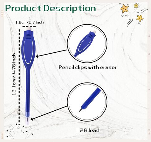 plastic golf pencils with eraser clips 25 50 pcs scoring pencils for golf events,wedding, company meetings Children's drawing (Black 25pcs) in Saudi Arabia