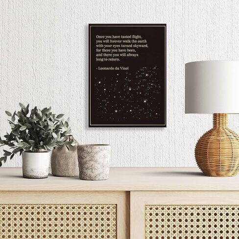 Inspirational Pilot Quote Wall Art Decor Canvas Painting Framed Canvas Artwork Print Poster 12"x15" Decoration for Home Flight Attendant Gifts in Saudi Arabia