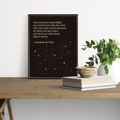 Inspirational Pilot Quote Wall Art Decor Canvas Painting Framed Canvas Artwork Print Poster 12"x15" Decoration for Home Flight Attendant Gifts in Saudi Arabia
